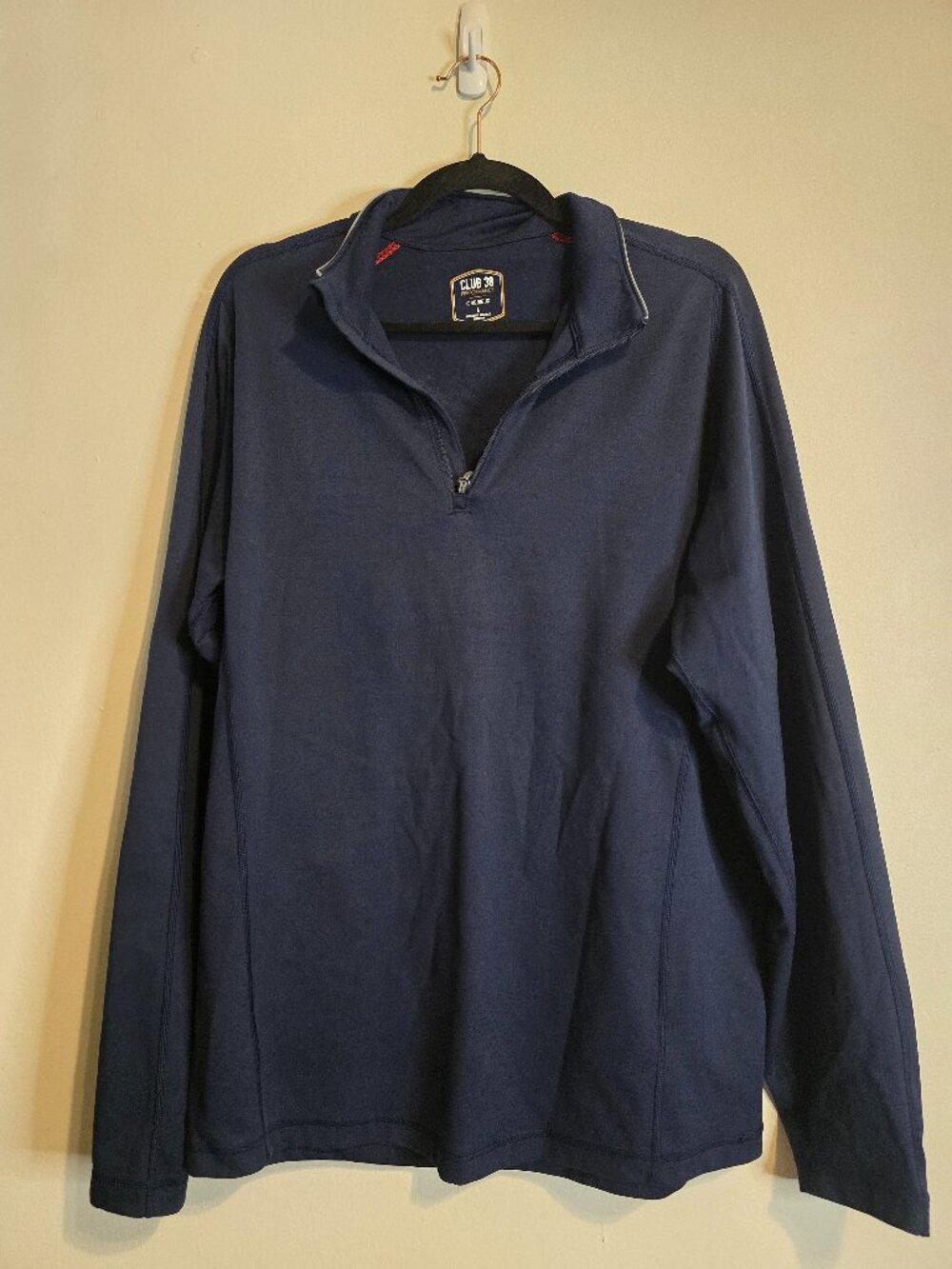 Men's - Club 38 Performance Cremieux Long Sleeve Lightweight Zip Up - Large